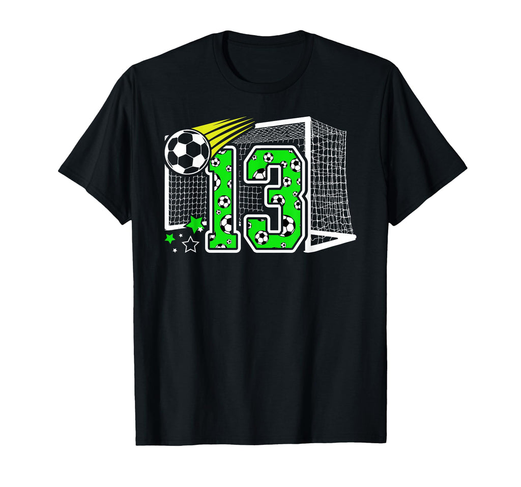 13Th Birthday Soccer 13 Year Old Soccer T-Shirt - Aesthetic Graphic Unisex - T-Shirt, Sweatshirt, Hoodie