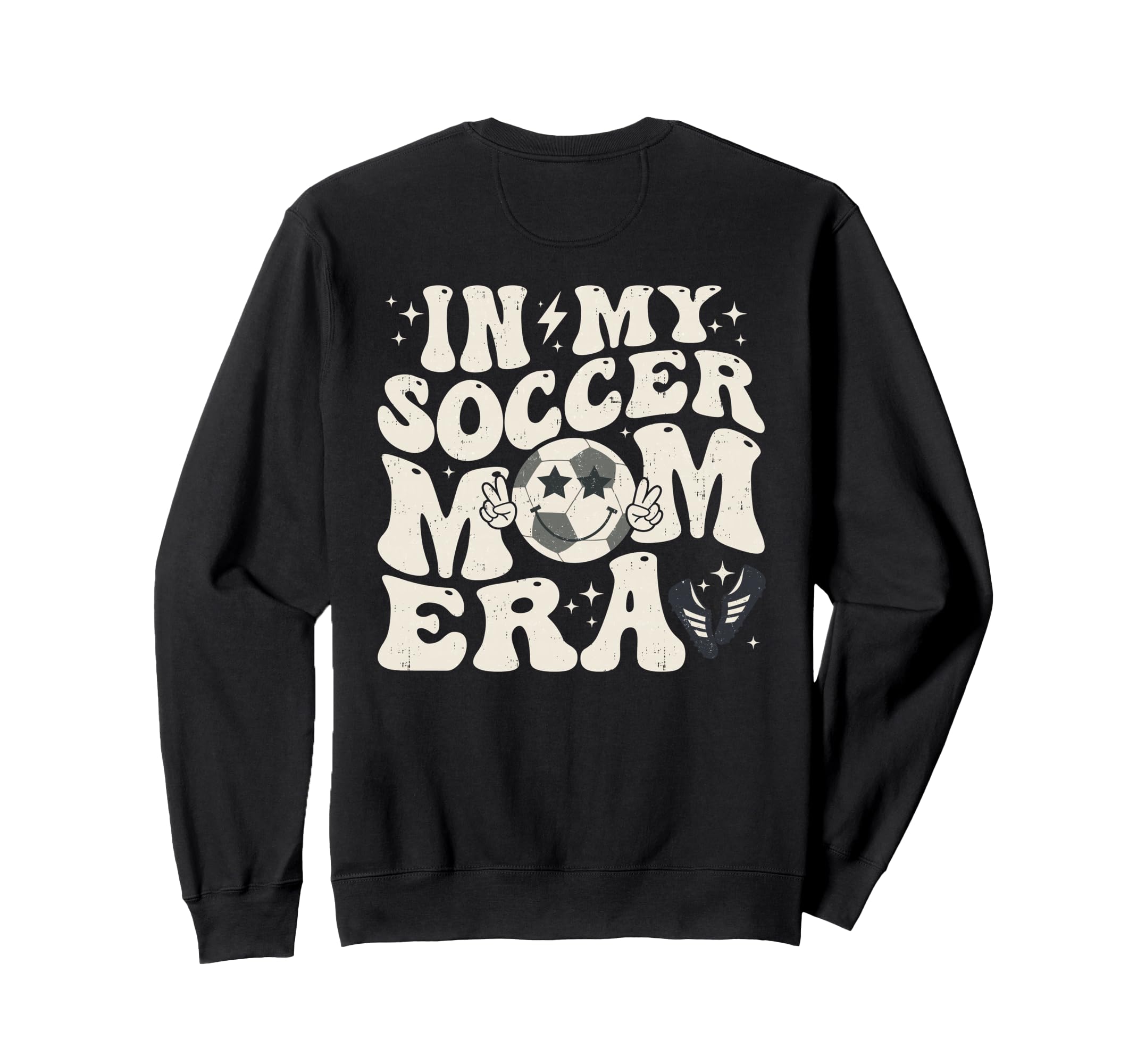 Groovy My Soccer Mom Era Back Sweatshirt - Graphic Print Unisex - T-Shirt, Sweatshirt, Hoodie
