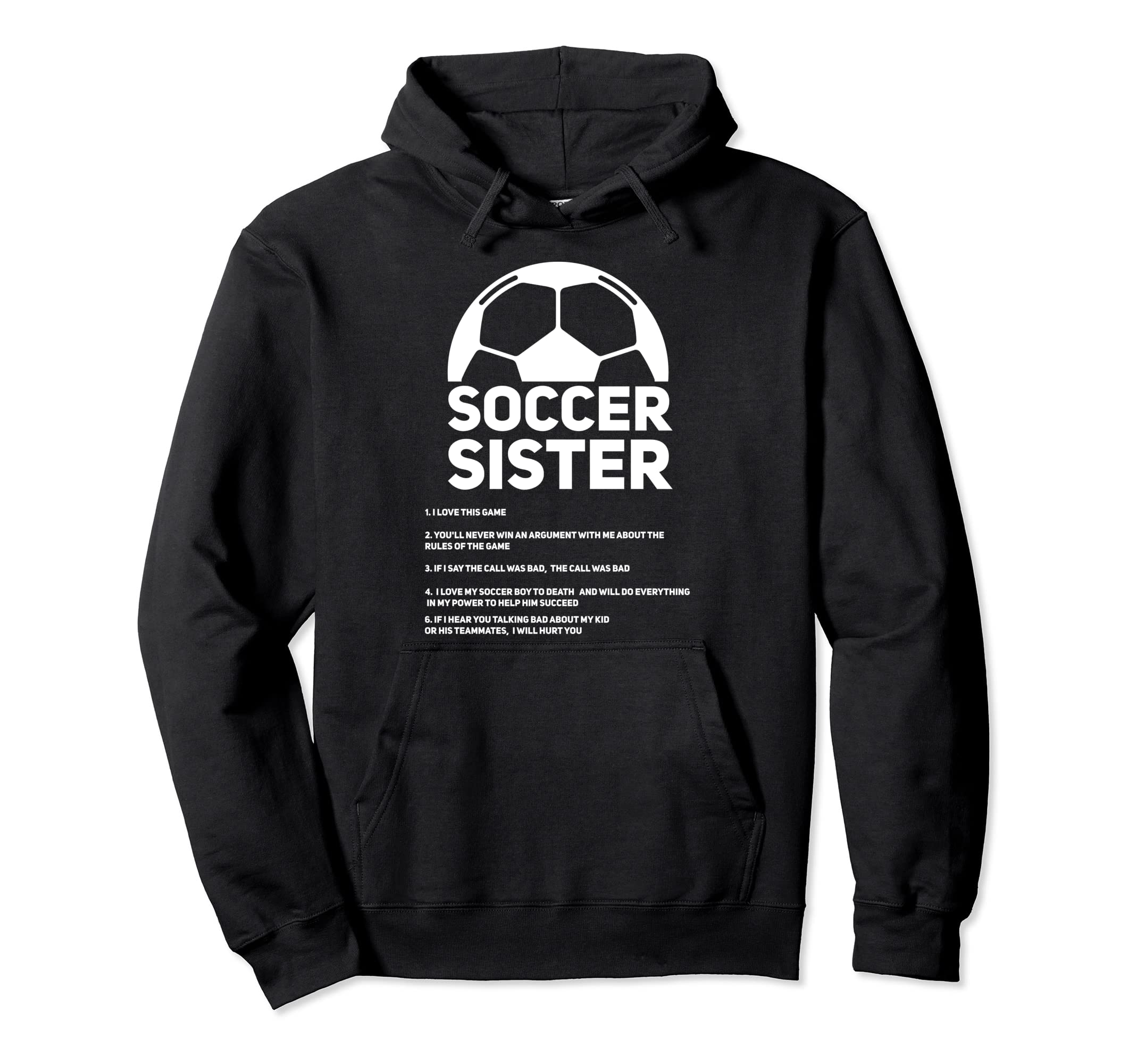 Soccer Sister 1 I Love This Game Soccer Hoodie - Aesthetic Graphic Unisex - T-Shirt, Sweatshirt, Hoodie