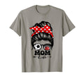 Mom Life Messy Bun Hair Funny Soccer T-Shirt - Unique Graphic Unisex - T-Shirt, Sweatshirt, Hoodie