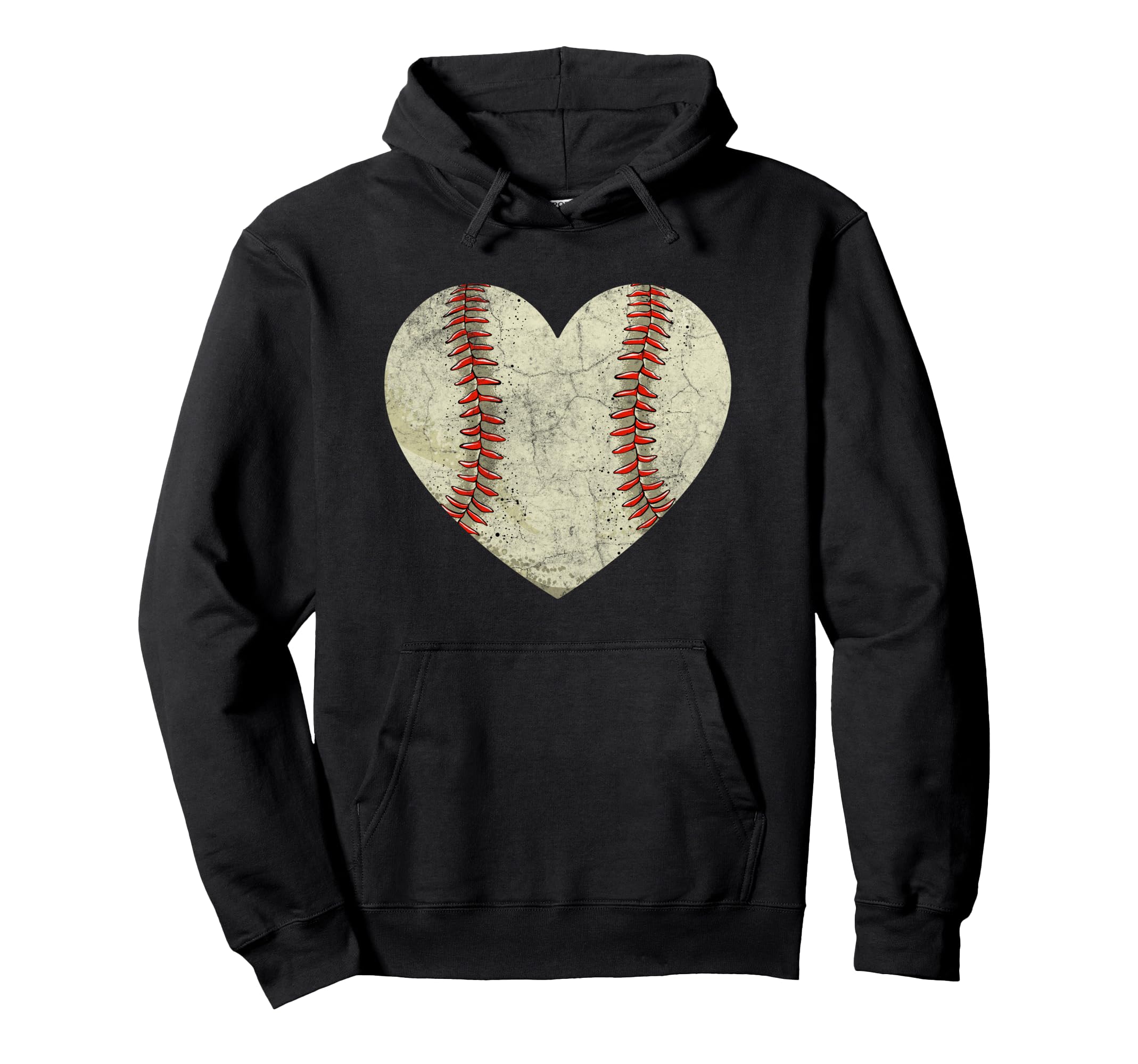 Baseball Heart Mom Dad Sports Player Hoodie - Fun Novelty Design for Adults - T-Shirt, Sweatshirt, Hoodie