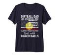 Softball Dad Like Baseball Dad Us Flag T-Shirt - Graphic Print for Adults - T-Shirt, Sweatshirt, Hoodie