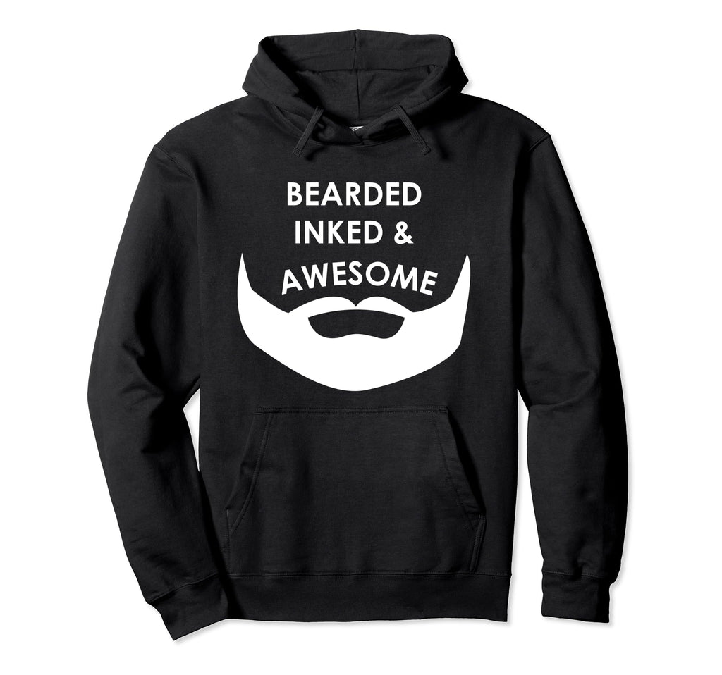 Bearded Inked Awesome Hoodie - Aesthetic Graphic Men Women - T-Shirt, Sweatshirt, Hoodie