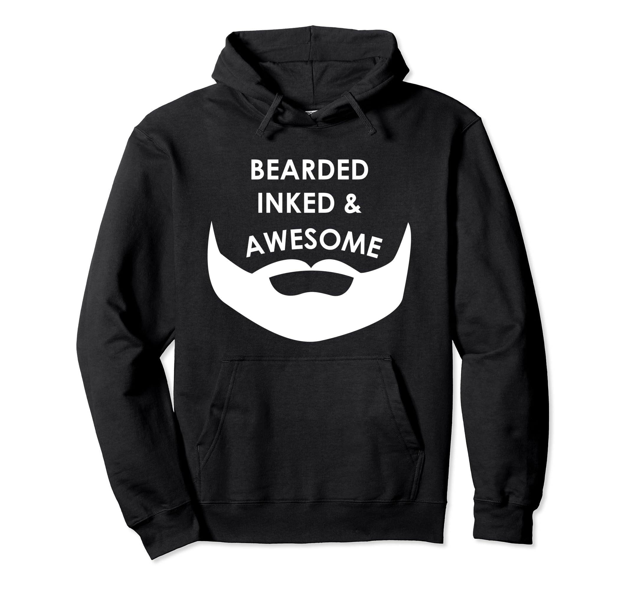 Bearded Inked Awesome Hoodie - Aesthetic Graphic Men Women - T-Shirt, Sweatshirt, Hoodie