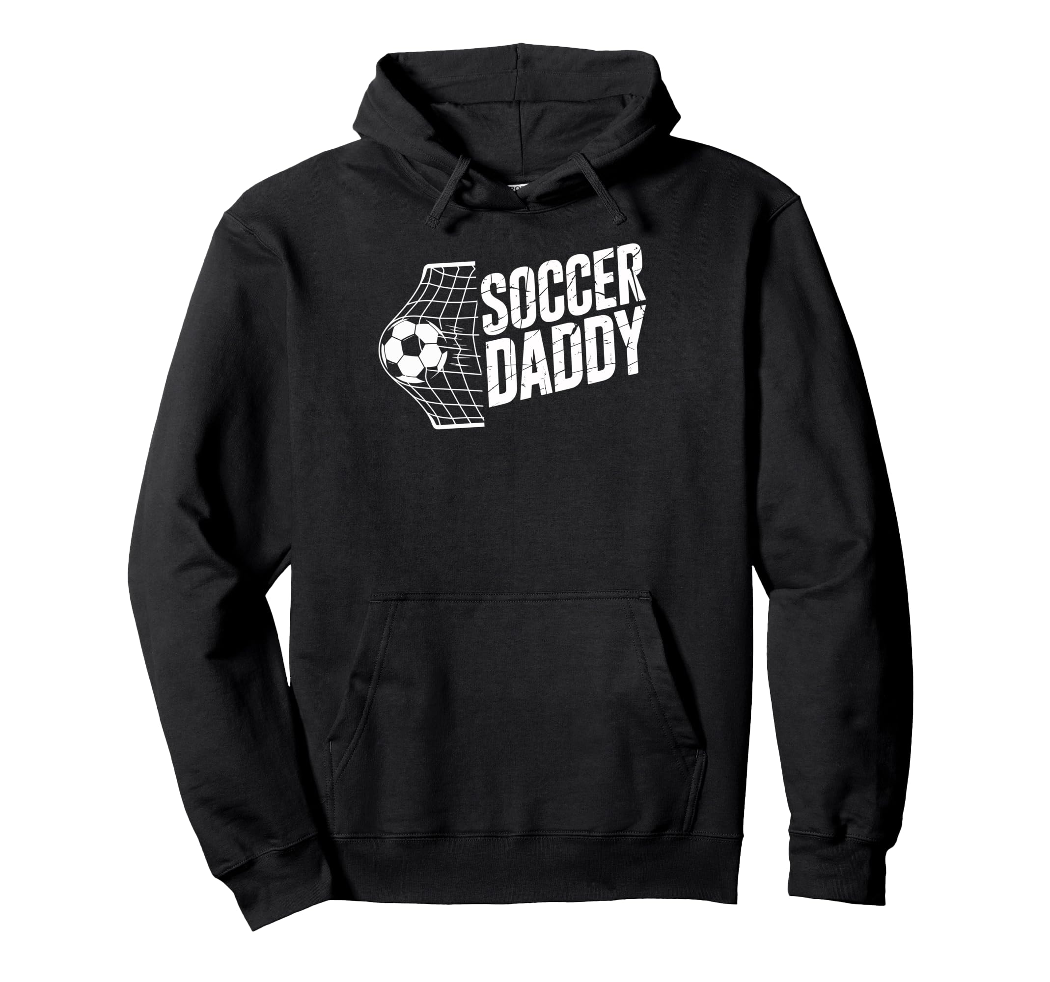 Vintrage Soccer Daddy Ball And Net Hoodie - Trendy Graphic for Adults - T-Shirt, Sweatshirt, Hoodie