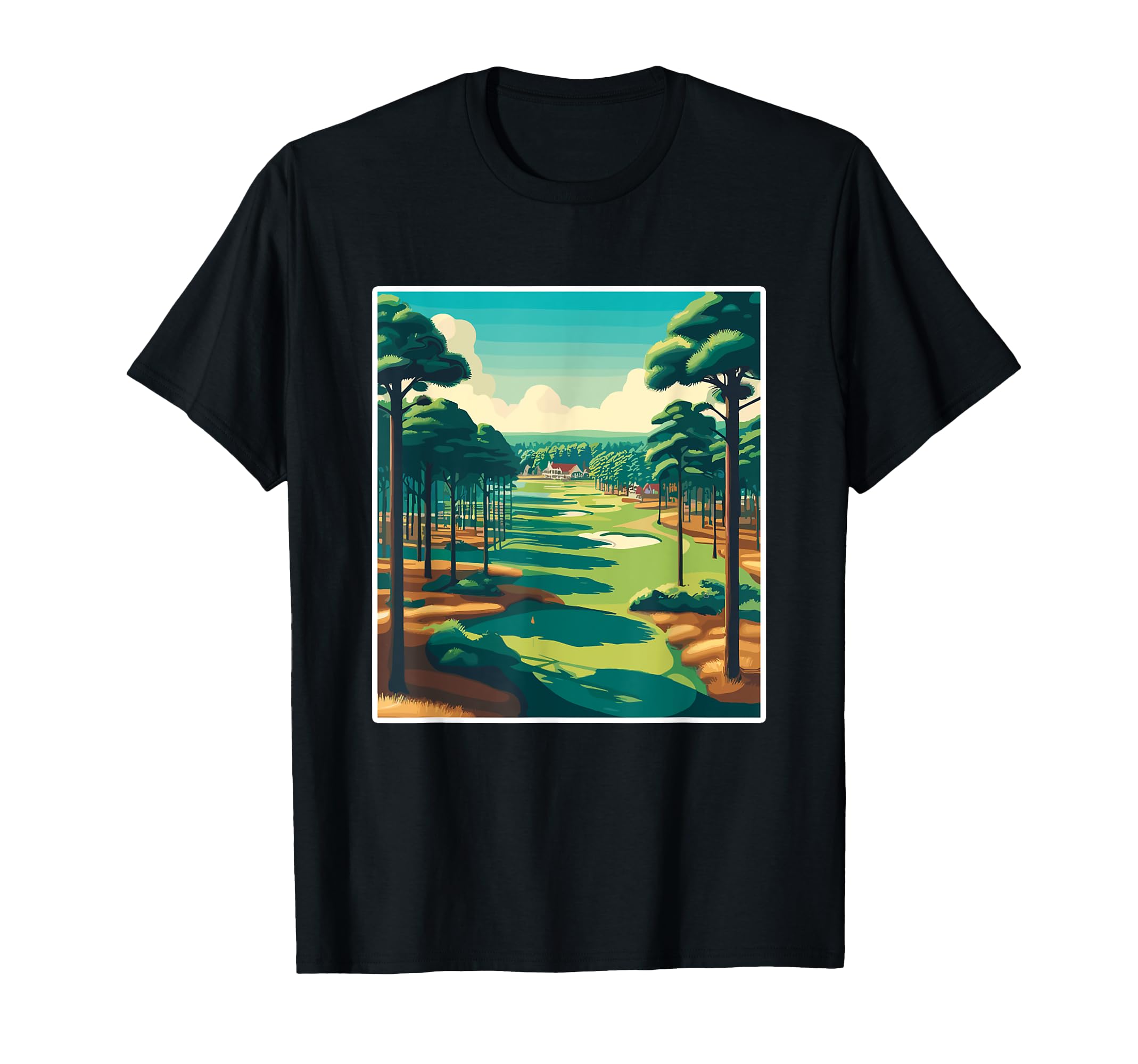 Dad Golf Gifts Famous Golf Courses Nc T-Shirt - Custom Art Print Men Women - T-Shirt, Sweatshirt, Hoodie