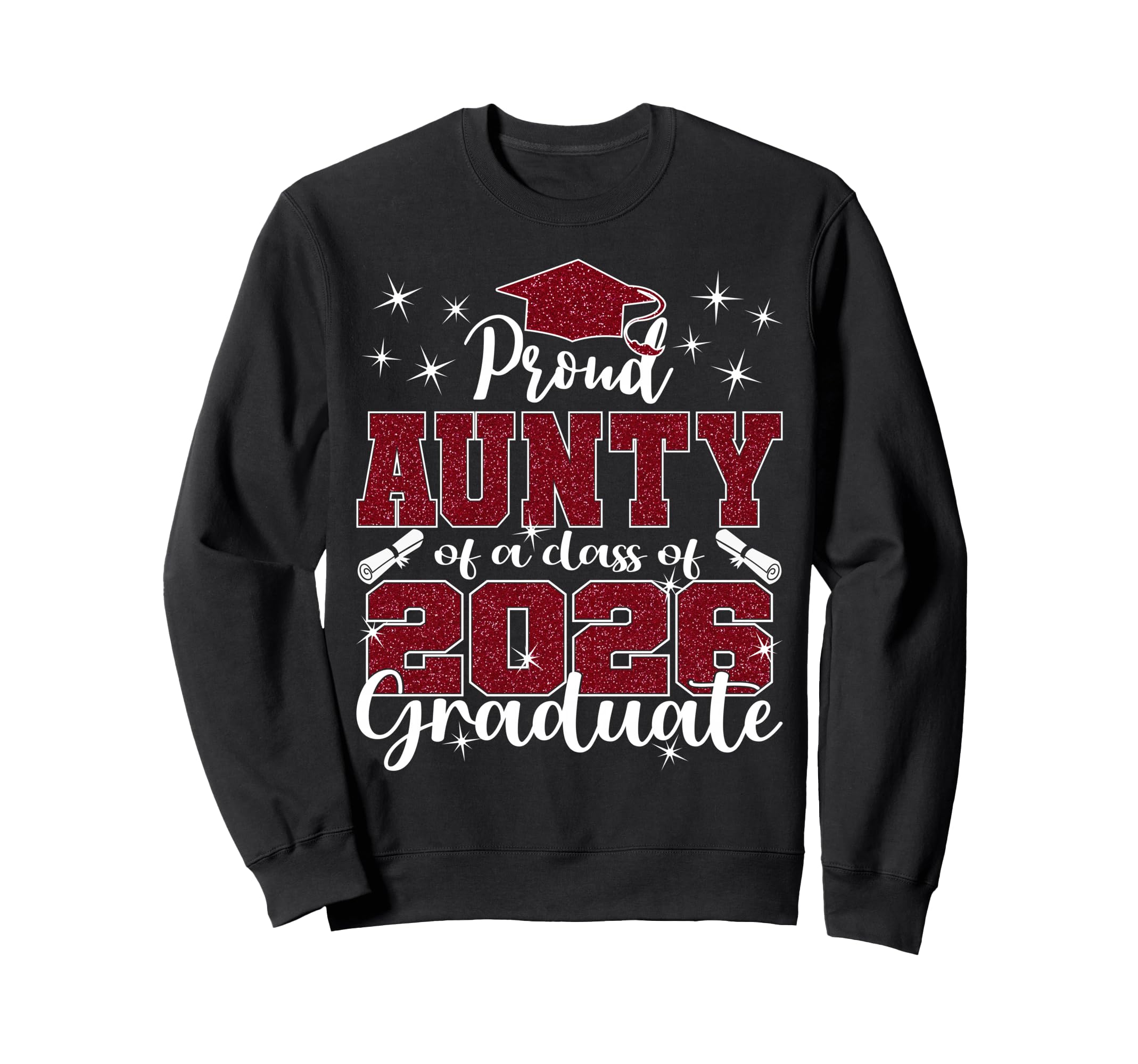 Super Proud Aunty 2026 Graduate Sweatshirt - Minimalist Print for Adults - T-Shirt, Sweatshirt, Hoodie
