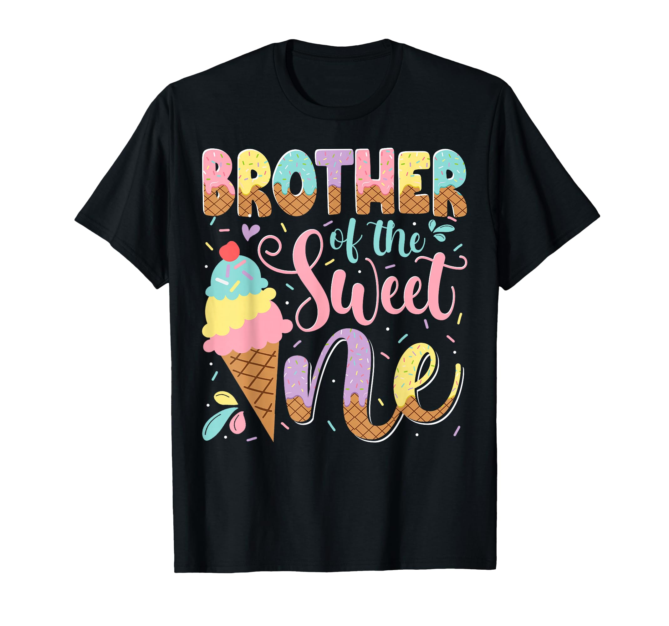 Brother Sweet One Ice Cream 1St T-Shirt - Minimalist Print for Adults - T-Shirt, Sweatshirt, Hoodie