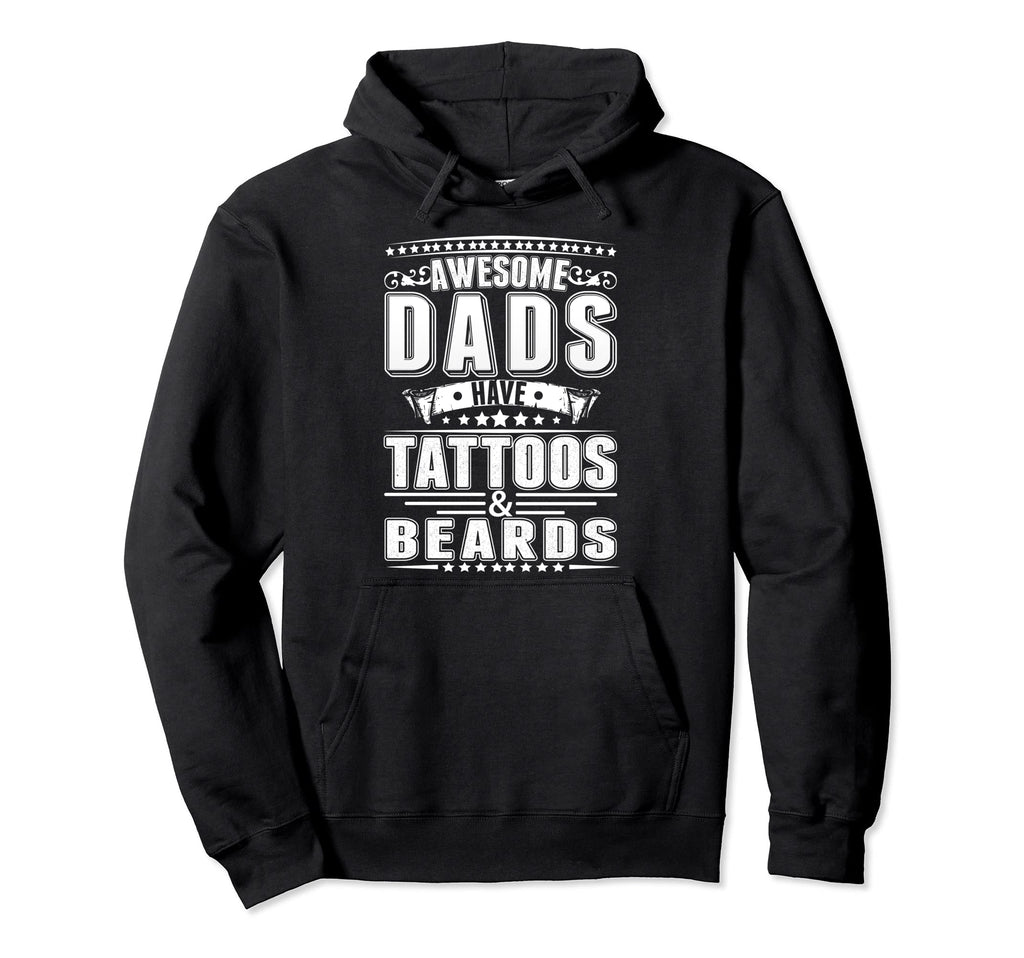 Dads Tattoo Beard Mustache Inked Hoodie - Streetwear Style for Adults - T-Shirt, Sweatshirt, Hoodie