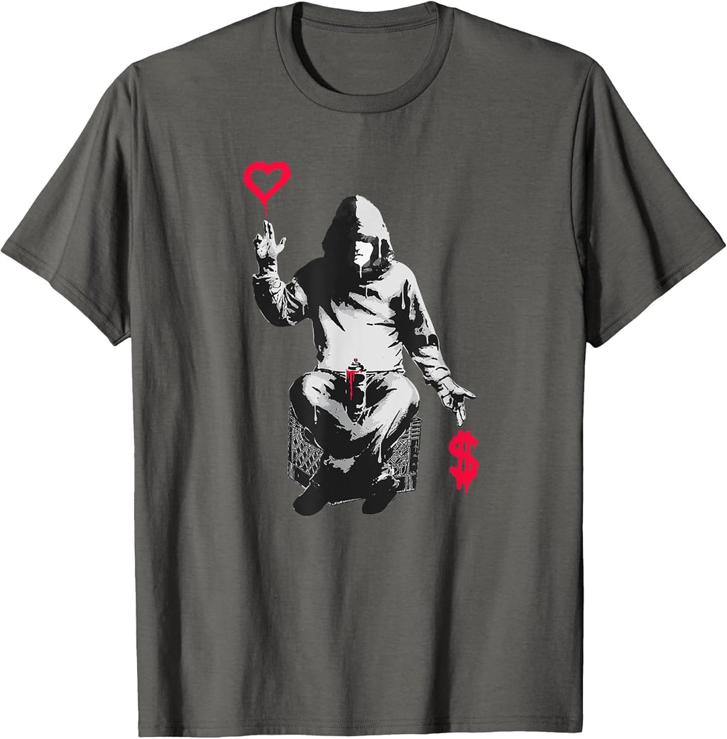 Love Over Money Stencil Graffiti Urban Art Streetwear - Adult & Kids T-Shirts, Sweatshirts & Hoodies apparel design preview 1