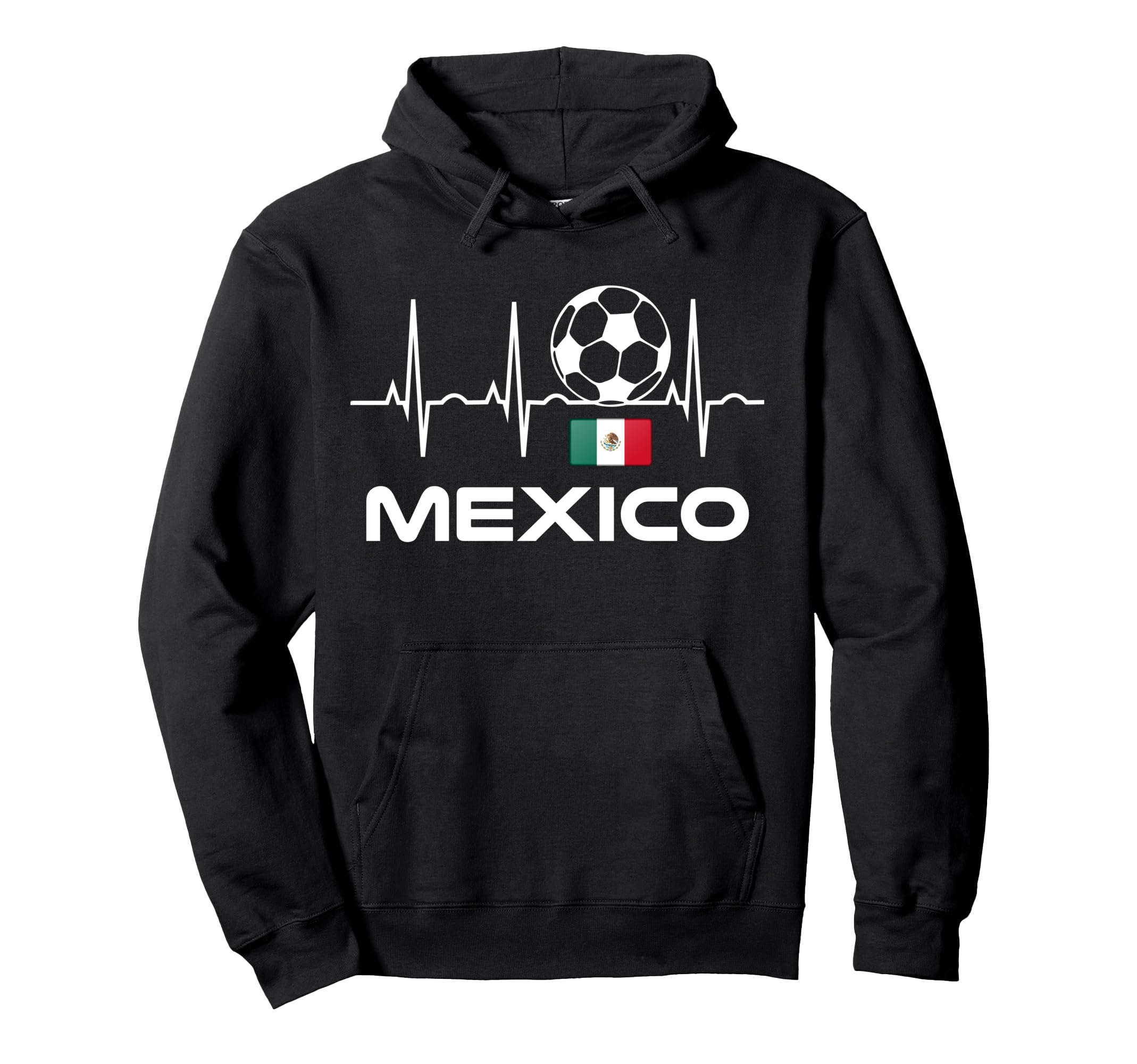 Mexico Soccer Mexico Futbol Heartbeat Hoodie - Custom Art Print for Adults - T-Shirt, Sweatshirt, Hoodie