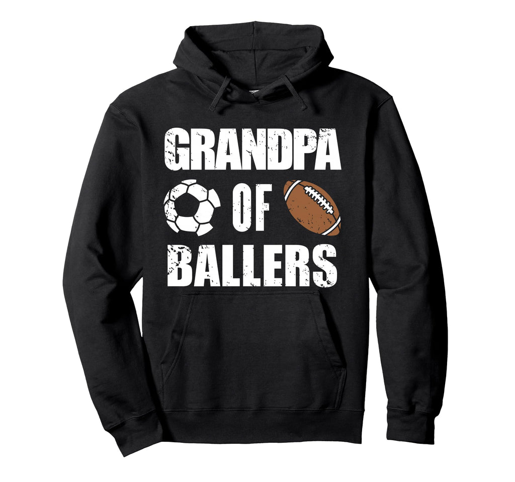 Grandpa Ballers Funny Soccer Football Hoodie - Casual Everyday Wear Unisex - T-Shirt, Sweatshirt, Hoodie