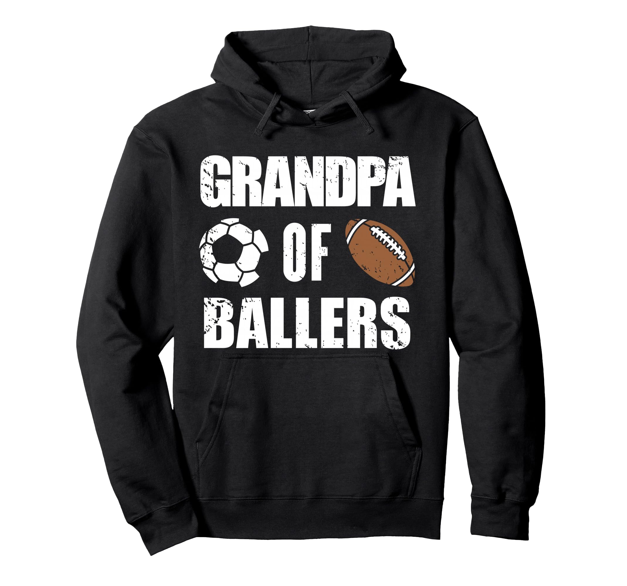 Grandpa Ballers Funny Soccer Football Hoodie - Casual Everyday Wear Unisex - T-Shirt, Sweatshirt, Hoodie