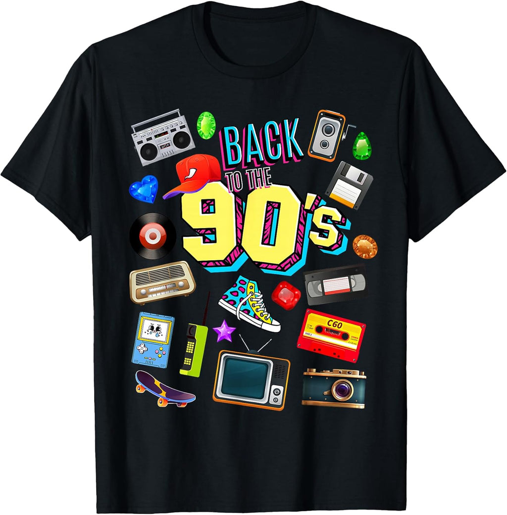 Men's Women's Kids Vintage Retro Back to 90's Graphic - Adult & Kids T-Shirts, Sweatshirts & Hoodies apparel design preview 1