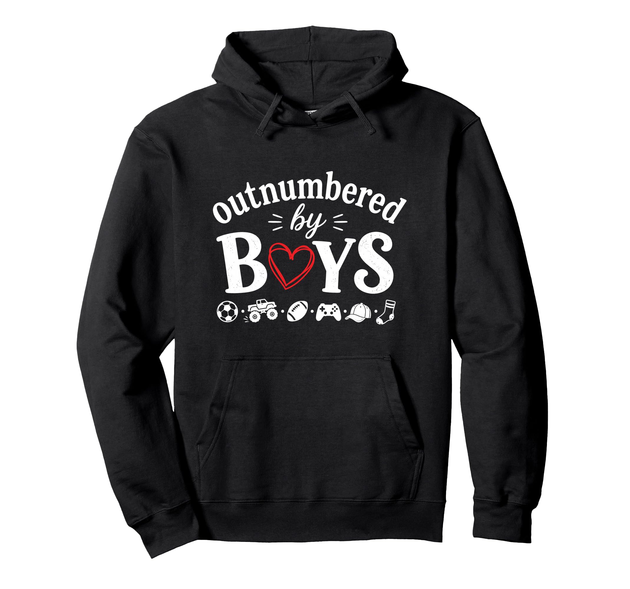 Outnumbered Funny Mom Soccer Family Hoodie - Custom Art Print for Adults - T-Shirt, Sweatshirt, Hoodie