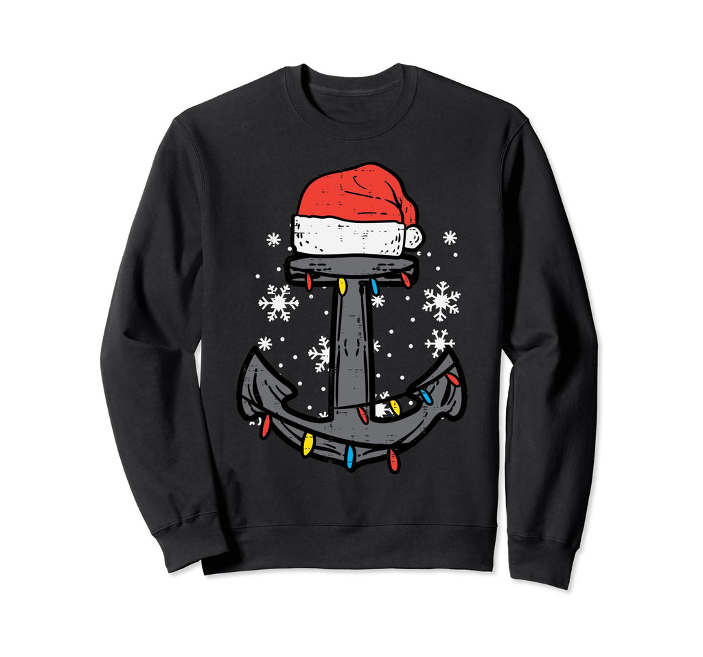 Anchor Santa Boat Sailing Captain Sweatshirt - Fun Novelty Design Unisex - T-Shirt, Sweatshirt, Hoodie