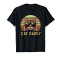 Cat Daddy 70S 80S Black Cat Funny Cat T-Shirt - Trendy Graphic for Adults - T-Shirt, Sweatshirt, Hoodie