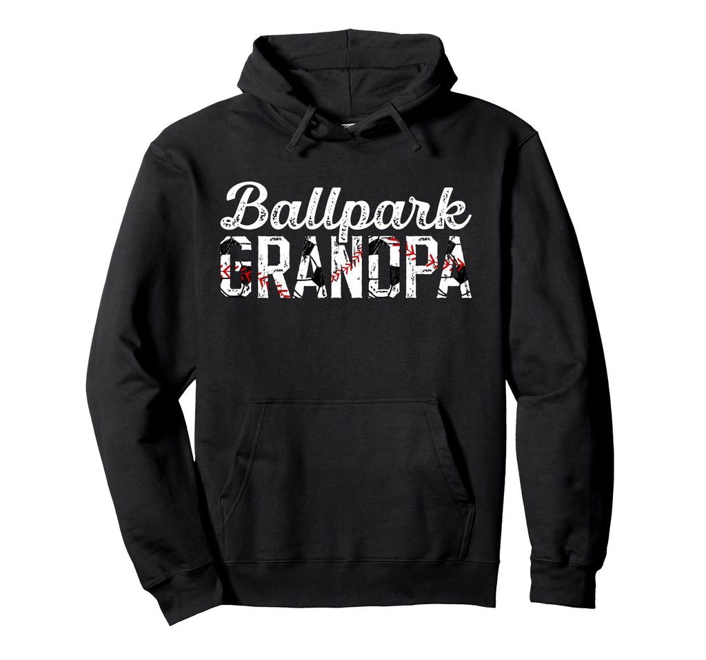 Ballpark Grandpa Baseball Soccer Grandpa Hoodie - Unique Graphic Men Women - T-Shirt, Sweatshirt, Hoodie