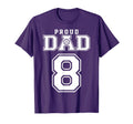 Custom Proud Volleyball Dad Number 8 T-Shirt - Casual Everyday Wear Unisex - T-Shirt, Sweatshirt, Hoodie