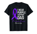 I Wear Purple My Dad Pancreatic Cancer T-Shirt - Graphic Print Unisex - T-Shirt, Sweatshirt, Hoodie