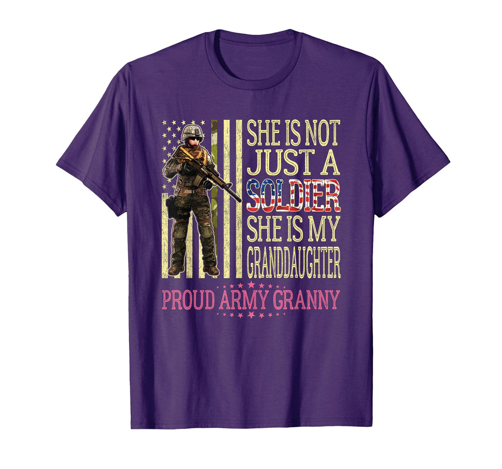 My Granddaughter Is Soldier Proud T-Shirt - Casual Everyday Wear Men Women - T-Shirt, Sweatshirt, Hoodie