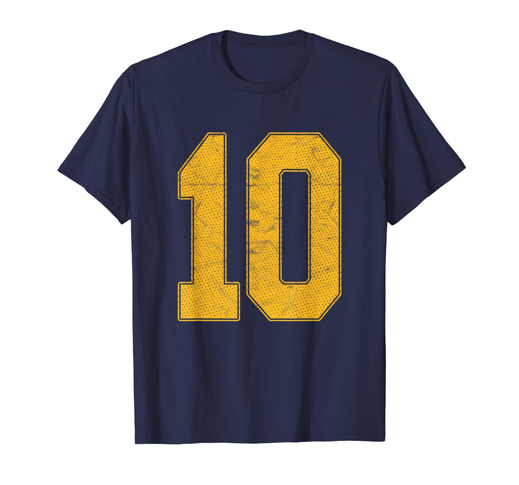 Number 10 Numbered Uniform Sports T-Shirt - Casual Everyday Wear Unisex - T-Shirt, Sweatshirt, Hoodie