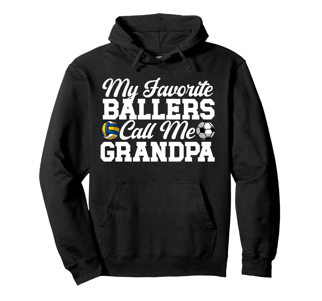 Favorite Ballers Call Me Grandpa Hoodie - Aesthetic Graphic Men Women - T-Shirt, Sweatshirt, Hoodie