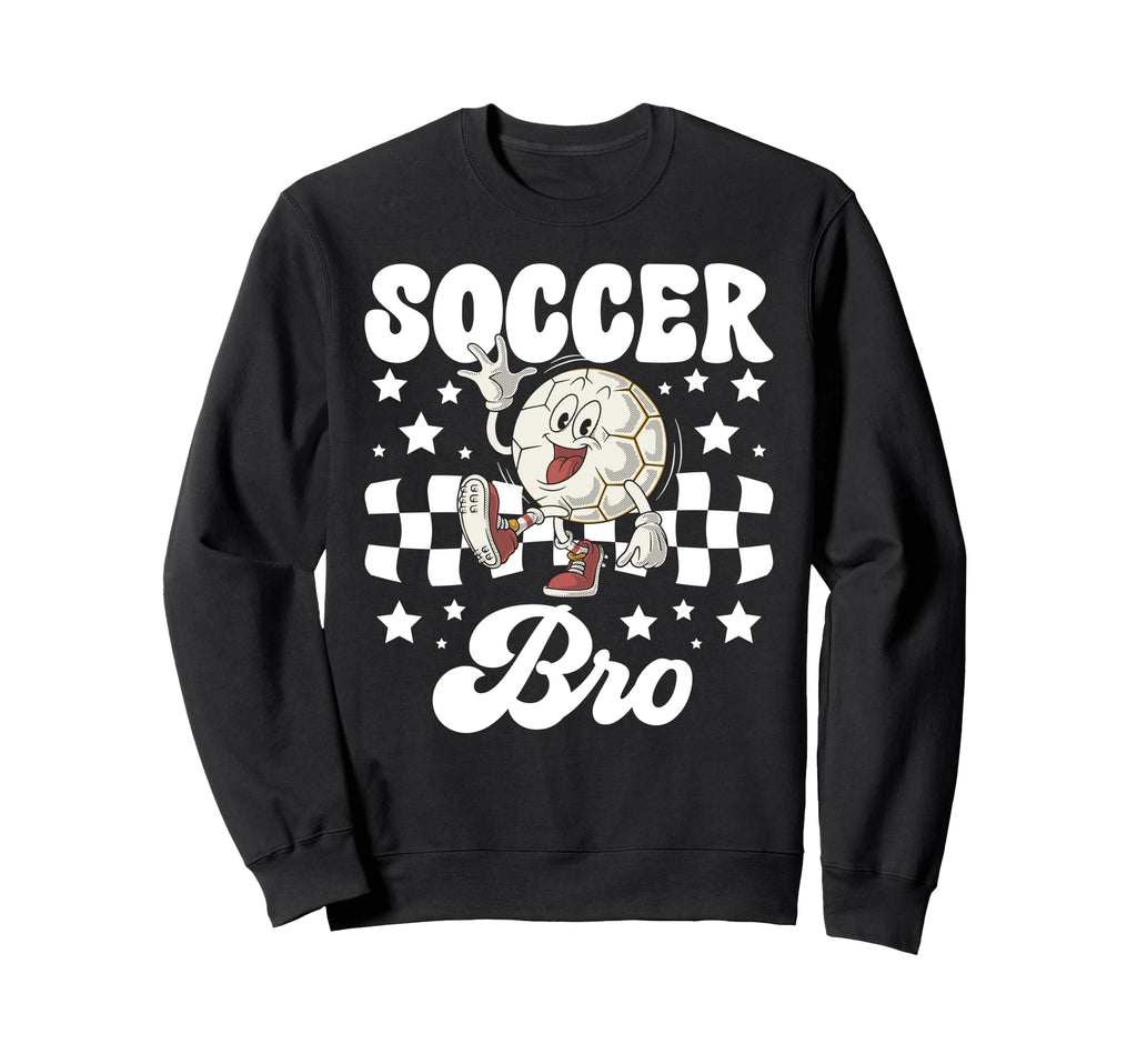 Soccer Bro Groovy Soccer Brother Sweatshirt - Trendy Graphic Men Women - T-Shirt, Sweatshirt, Hoodie