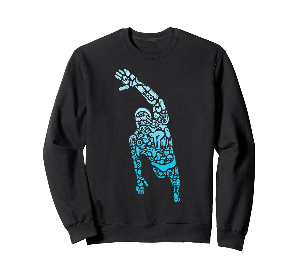 Swim Sport Athletes Swimmer Dad Sweatshirt - Trendy Graphic Men Women - T-Shirt, Sweatshirt, Hoodie
