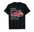 Easily Distracted Old Cars Car Guy T-Shirt - Minimalist Print Men Women - T-Shirt, Sweatshirt, Hoodie