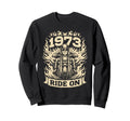 Biker 1973 Ride Birthday Motorcycle Sweatshirt - Custom Art Print Unisex - T-Shirt, Sweatshirt, Hoodie
