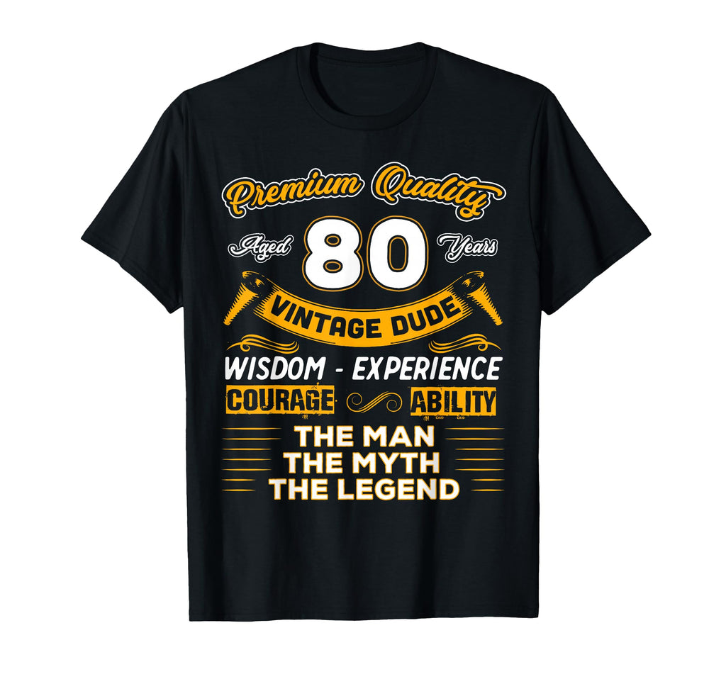 Myth Legend 80 Yrs 80Th Birthday T-Shirt - Graphic Print Men Women - T-Shirt, Sweatshirt, Hoodie