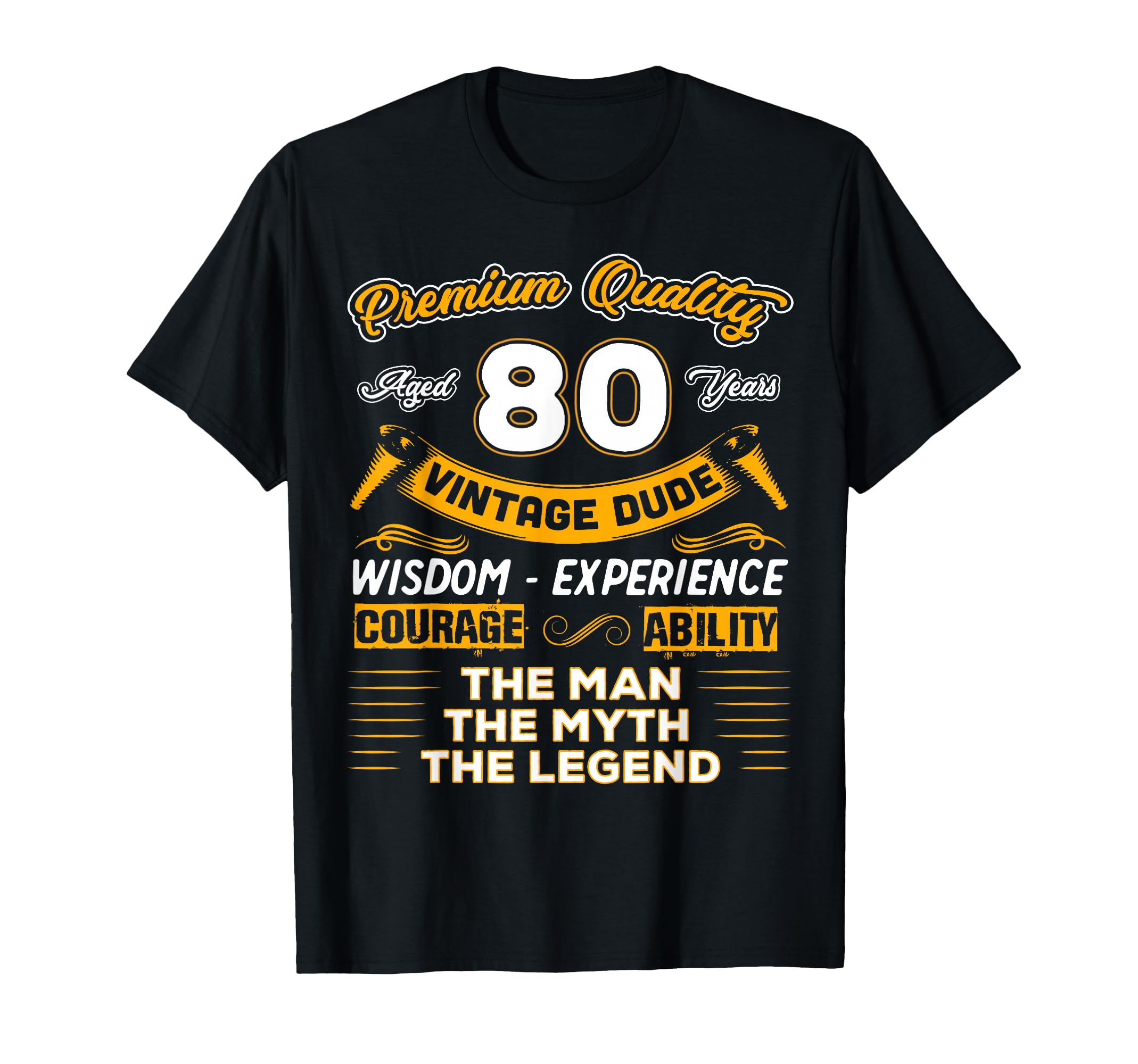 Myth Legend 80 Yrs 80Th Birthday T-Shirt - Graphic Print Men Women - T-Shirt, Sweatshirt, Hoodie