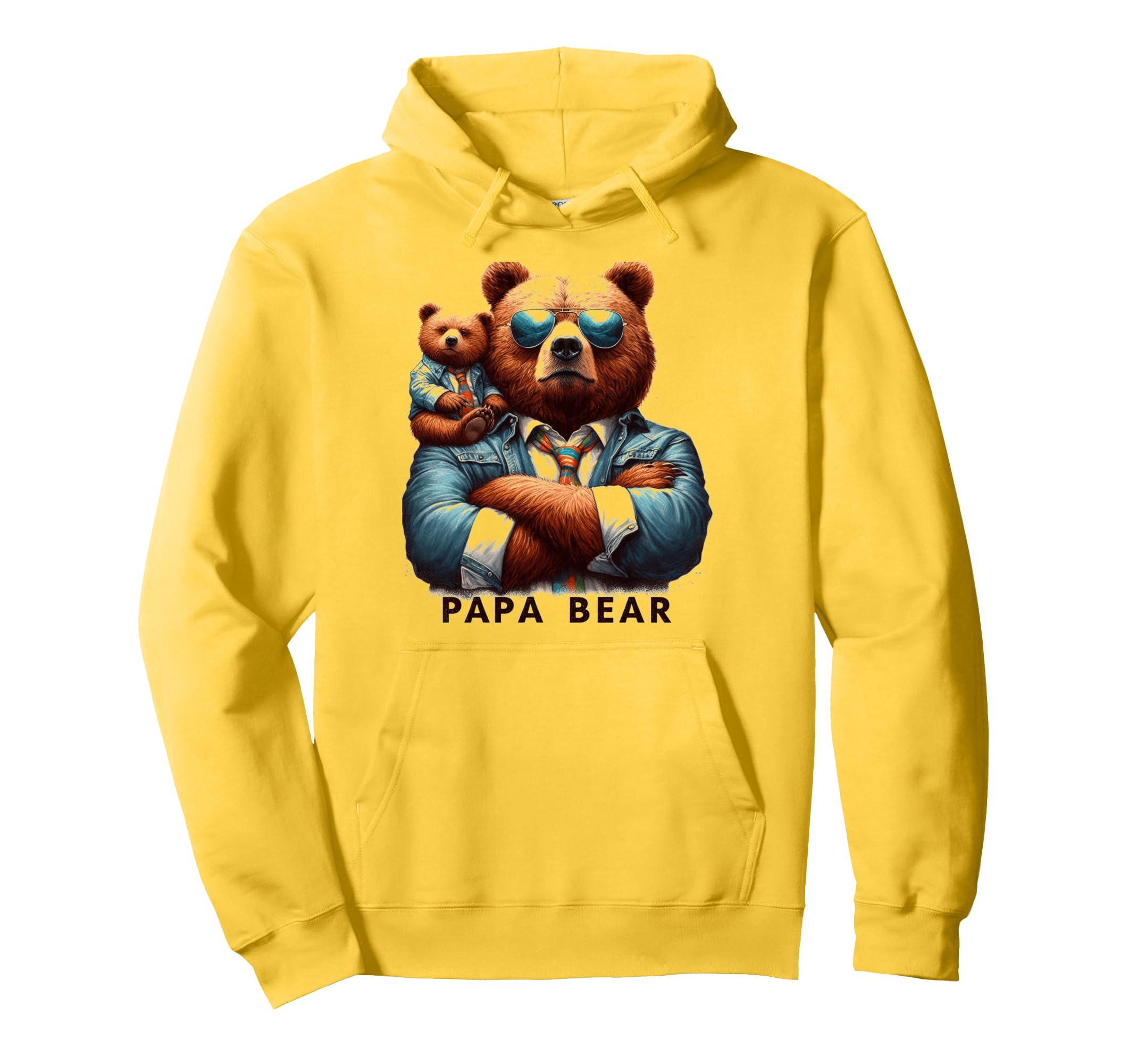Papa Bear Funny Bears Animal Lover Dad Hoodie - Graphic Print Men Women - T-Shirt, Sweatshirt, Hoodie