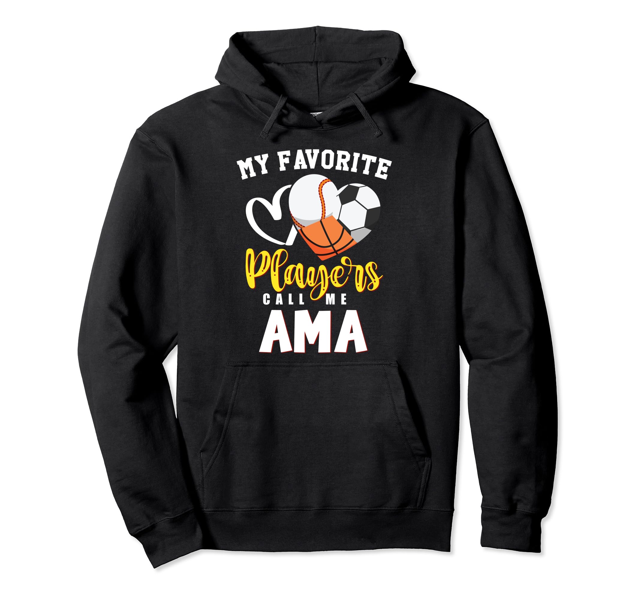 Ama My Favorite Baseball Soccer Hoodie - Aesthetic Graphic Unisex - T-Shirt, Sweatshirt, Hoodie