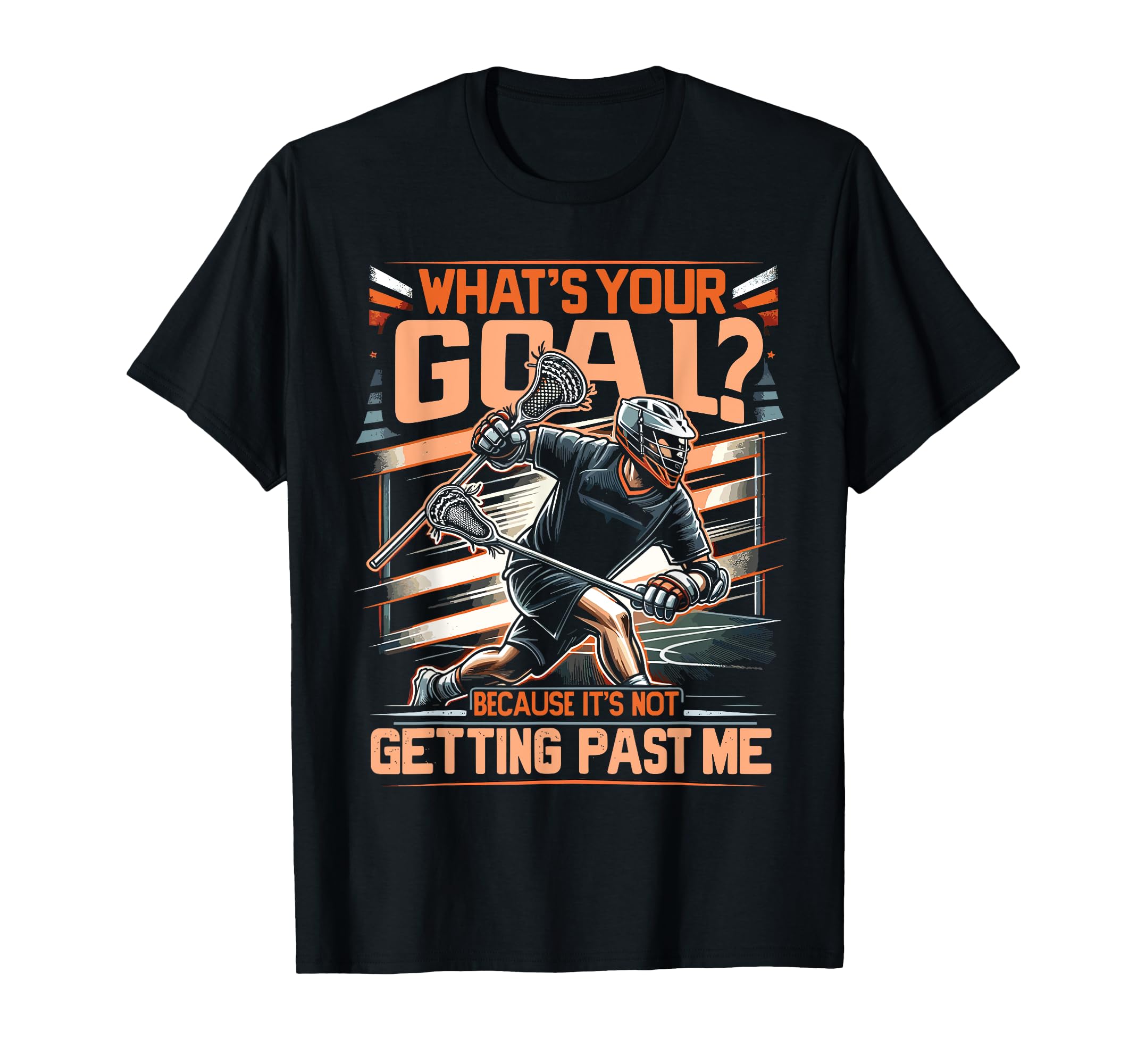 Lacrosse Player Lax Goalie Lacrosse T-Shirt - Minimalist Print Men Women - T-Shirt, Sweatshirt, Hoodie