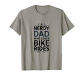 Nerdy Dad Who Loves Bike Rides Cycling T-Shirt - Aesthetic Graphic Unisex - T-Shirt, Sweatshirt, Hoodie