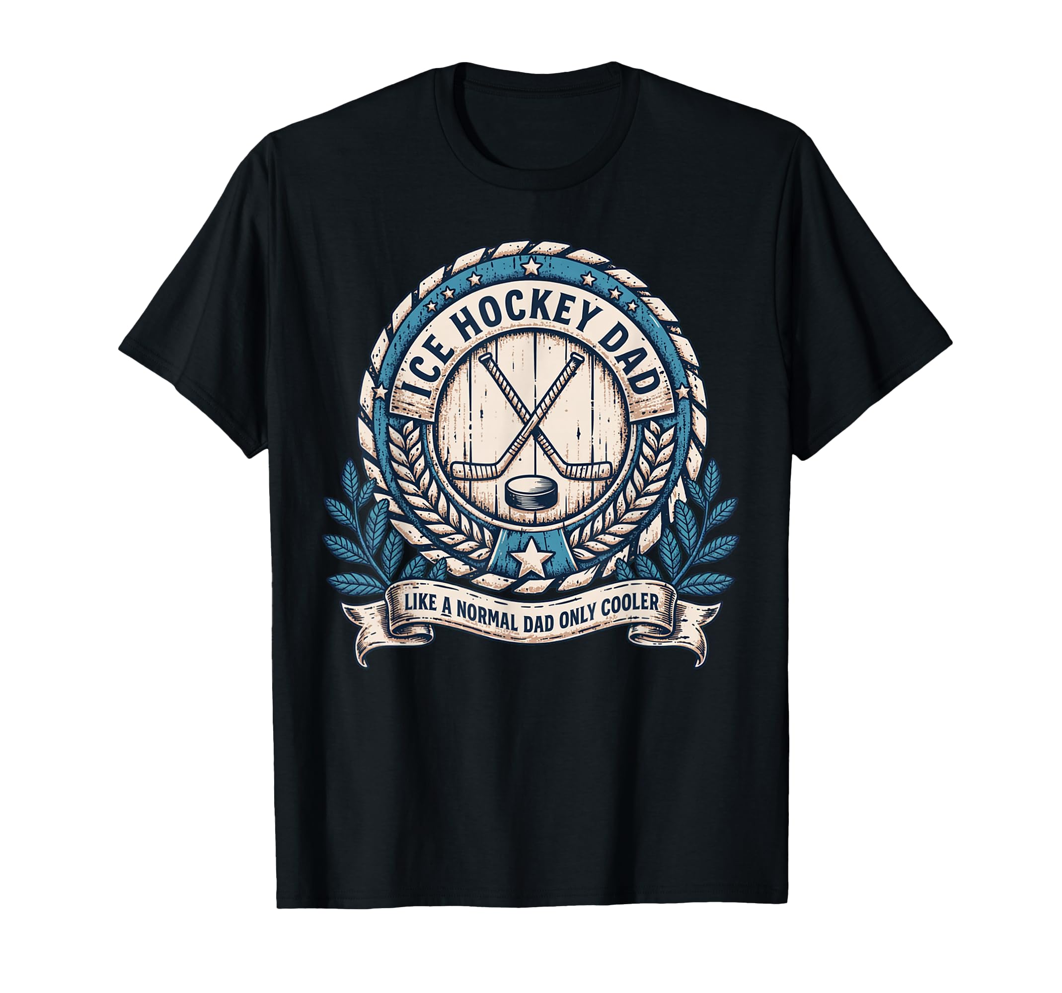 Usa Ice Hockey Dad Like Normal Dad Only T-Shirt - Novelty Apparel Unisex - T-Shirt, Sweatshirt, Hoodie