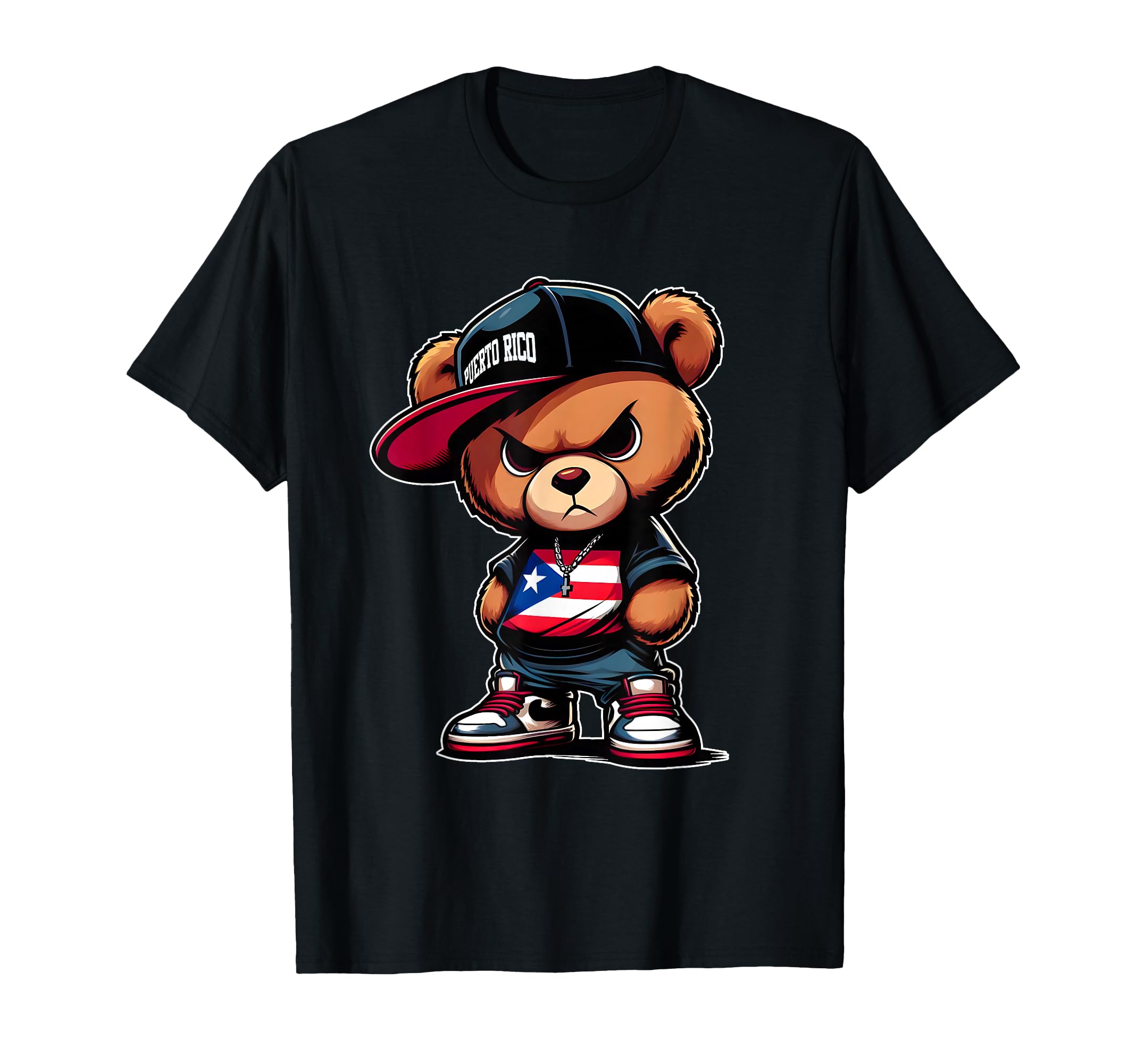 Teddy Bear Puerto Rico Flag Boricua Puerto T-Shirt - Graphic Print Unisex - T-Shirt, Sweatshirt, Hoodie