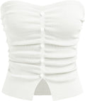 Faux Pearl Tube Tops for Women Crop Knit Split Hem - Adult & Kids T-Shirts, Sweatshirts & Hoodies apparel design preview 1