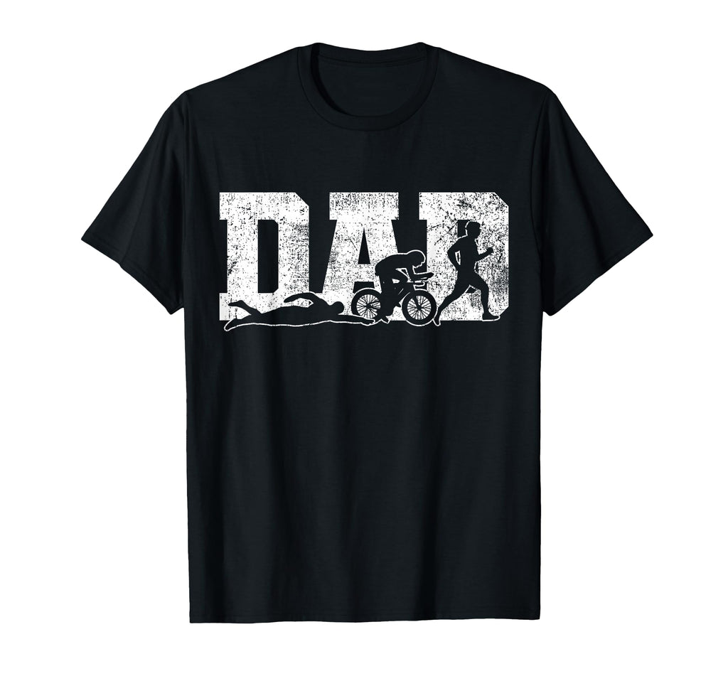 Triathlon Dad Swim Bike Run Fathers Day T-Shirt - Aesthetic Graphic Unisex - T-Shirt, Sweatshirt, Hoodie