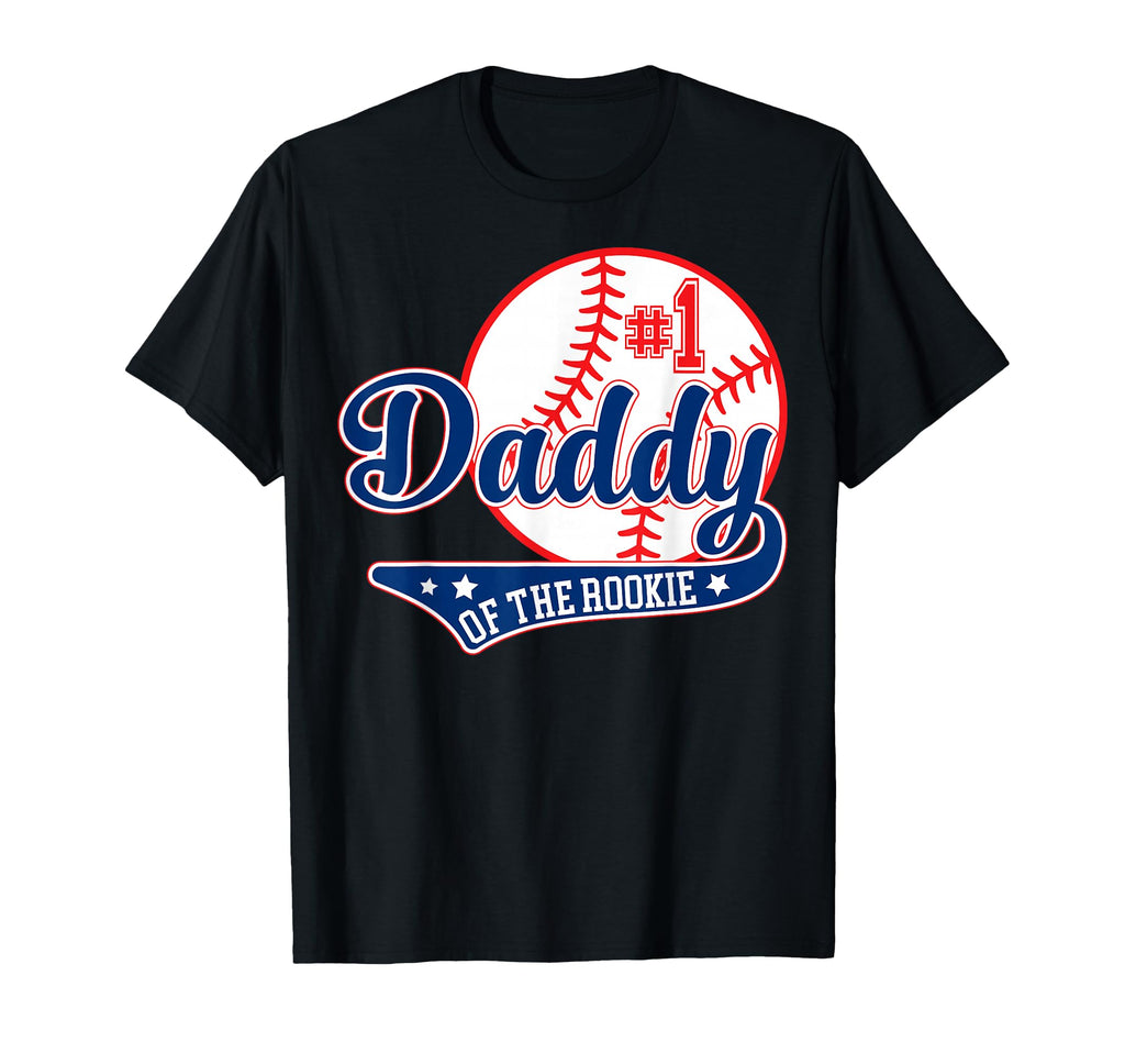 Daddy Rookie 1St Birthday Baseball T-Shirt - Aesthetic Graphic for Adults - T-Shirt, Sweatshirt, Hoodie