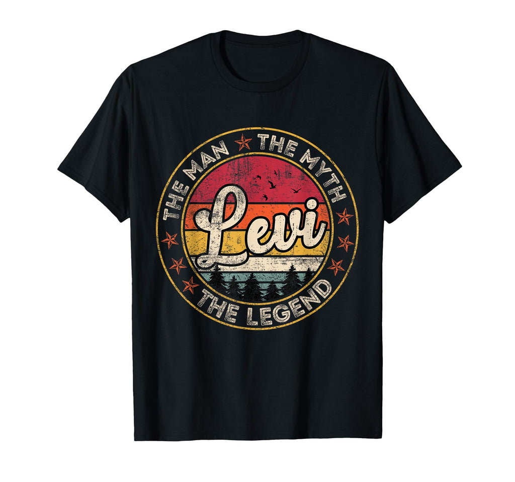 Levi Myth Legend Personalized Name T-Shirt - Fun Novelty Design Men Women - T-Shirt, Sweatshirt, Hoodie