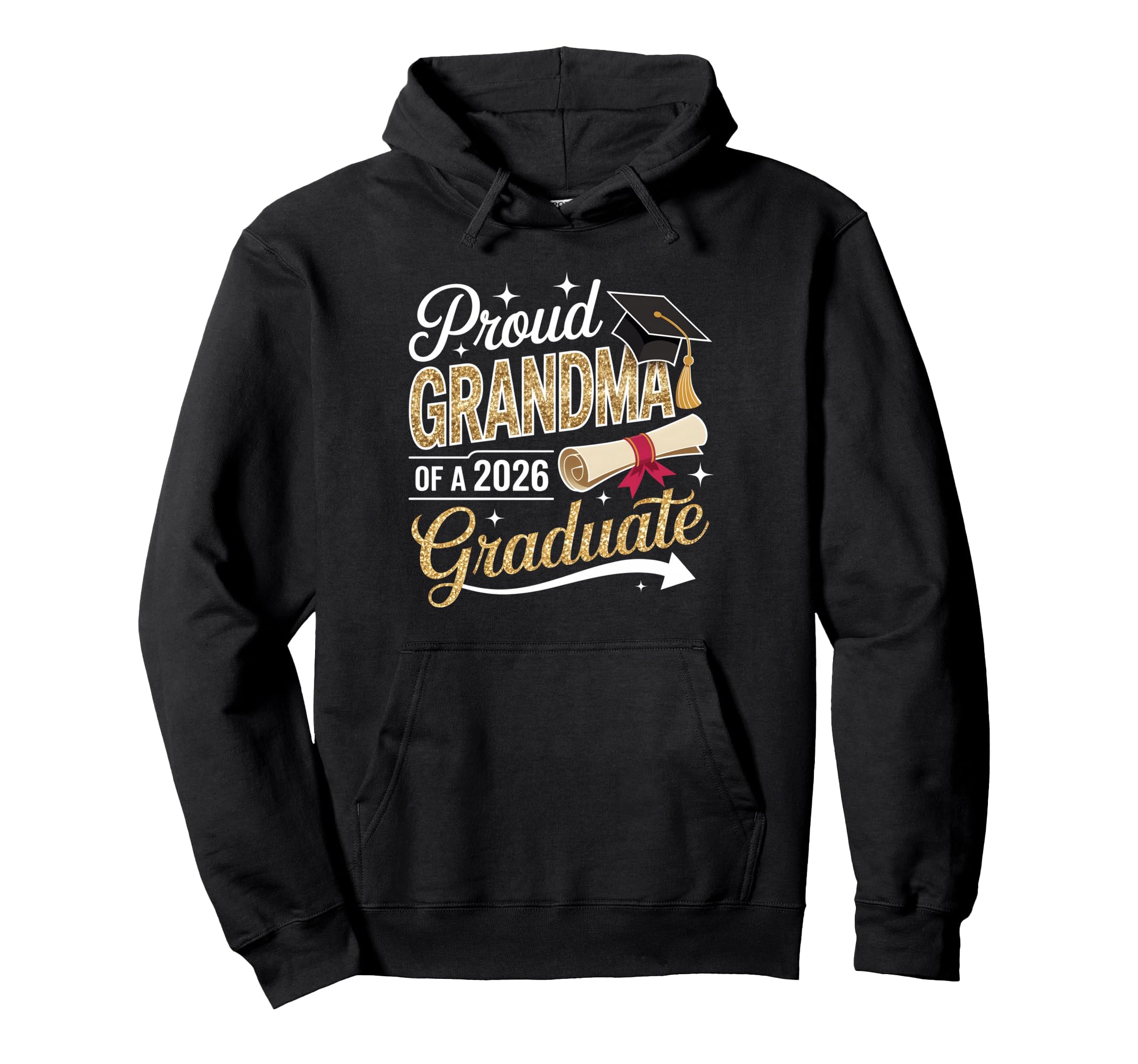 Proud Grandma Senior 2026 Graduate Hoodie - Novelty Apparel Men Women - T-Shirt, Sweatshirt, Hoodie