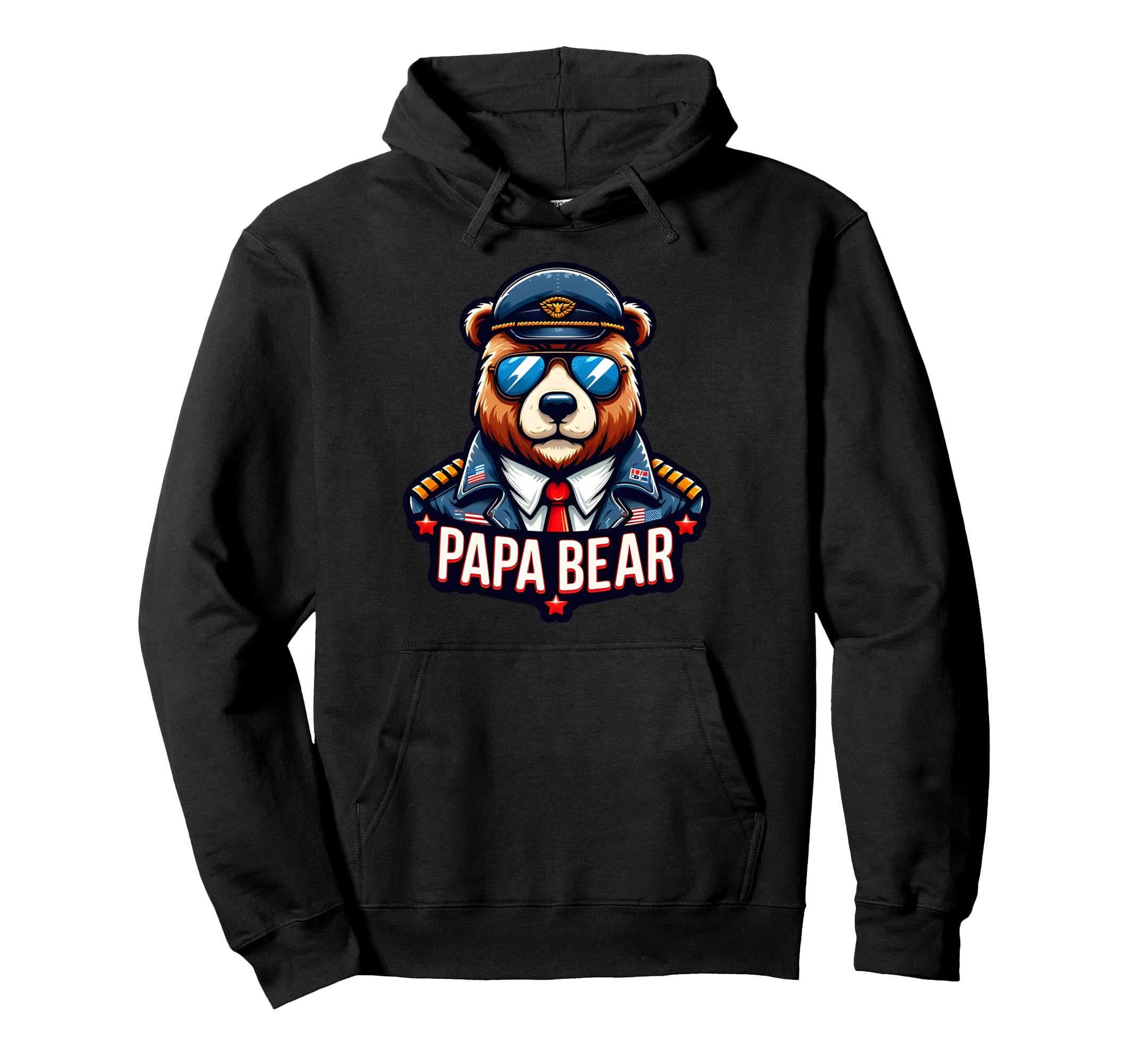 Papa Bear Gifts Funny Birthday Fun Gift Hoodie - Graphic Print for Adults - T-Shirt, Sweatshirt, Hoodie