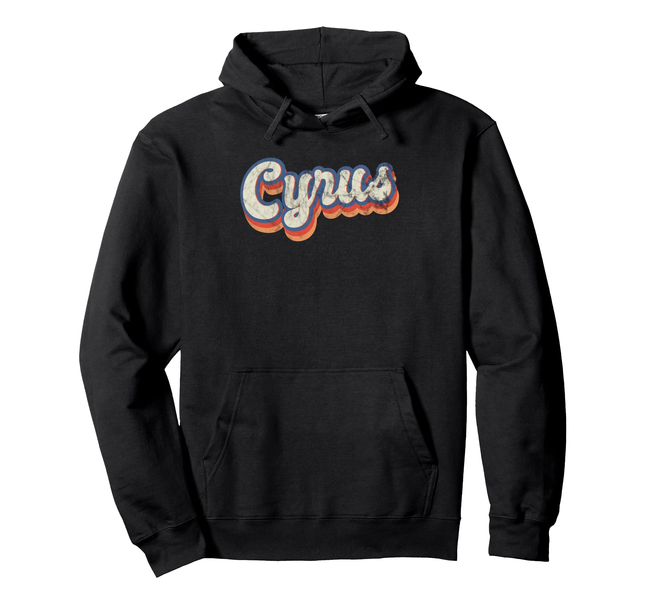 Cyrus Personalized Name Custom Lettering 70S Hoodie - Unique Graphic Unisex - T-Shirt, Sweatshirt, Hoodie