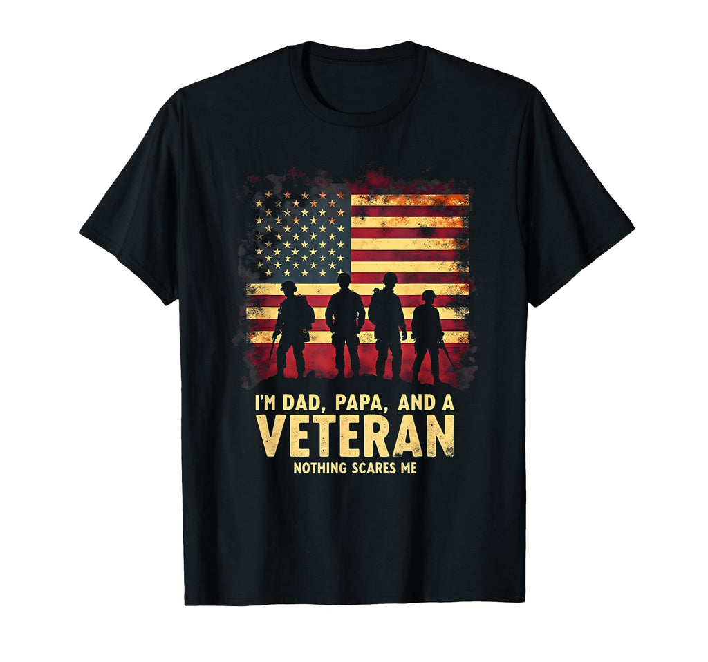 Hilarious Veteran Dad Papa T-Shirt - Aesthetic Graphic Unisex - T-Shirt, Sweatshirt, Hoodie