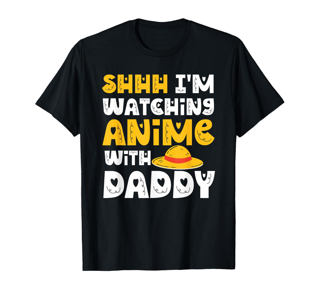 Watching Anime Daddy Funny Watching T-Shirt - Aesthetic Graphic for Adults - T-Shirt, Sweatshirt, Hoodie