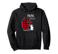 Papa Bear Pajama Red Plaid Family Hoodie - Fun Novelty Design Unisex - T-Shirt, Sweatshirt, Hoodie