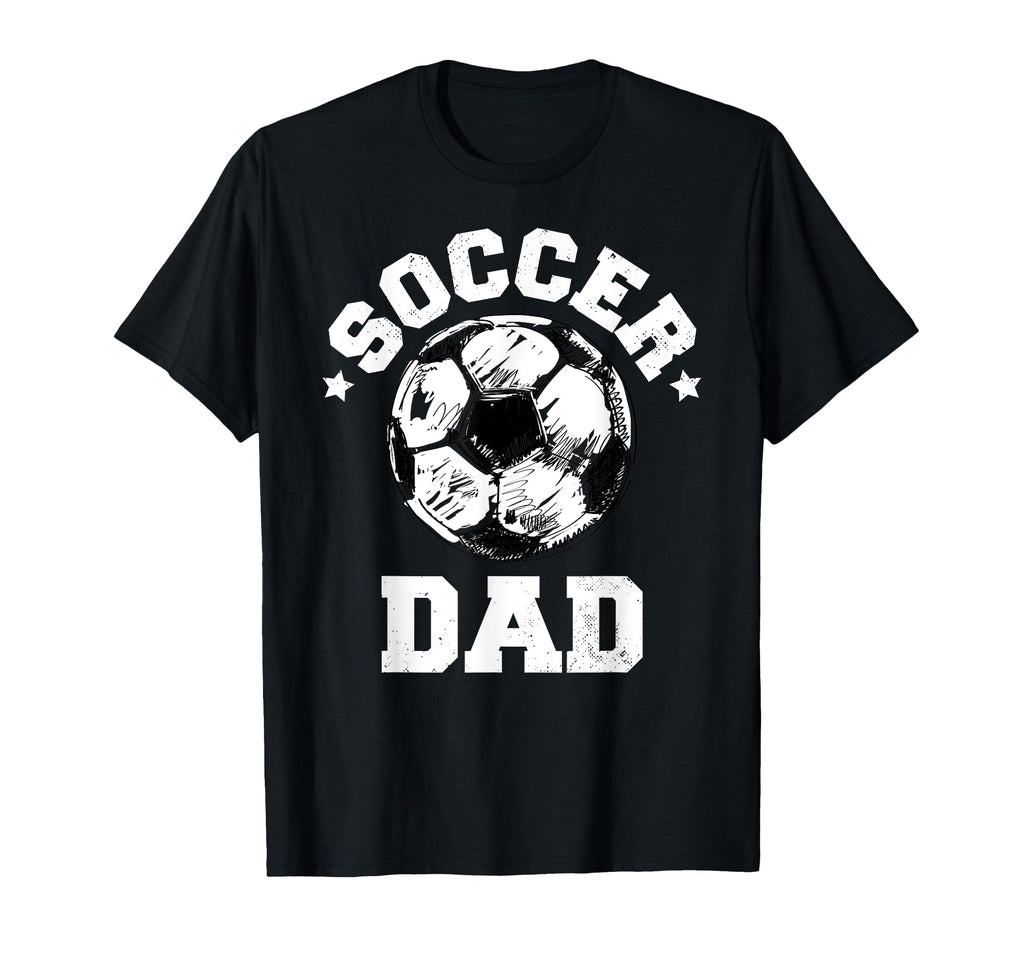 Soccer Dad Soccer Ball Distressed Funny T-Shirt - Unique Graphic Unisex - T-Shirt, Sweatshirt, Hoodie